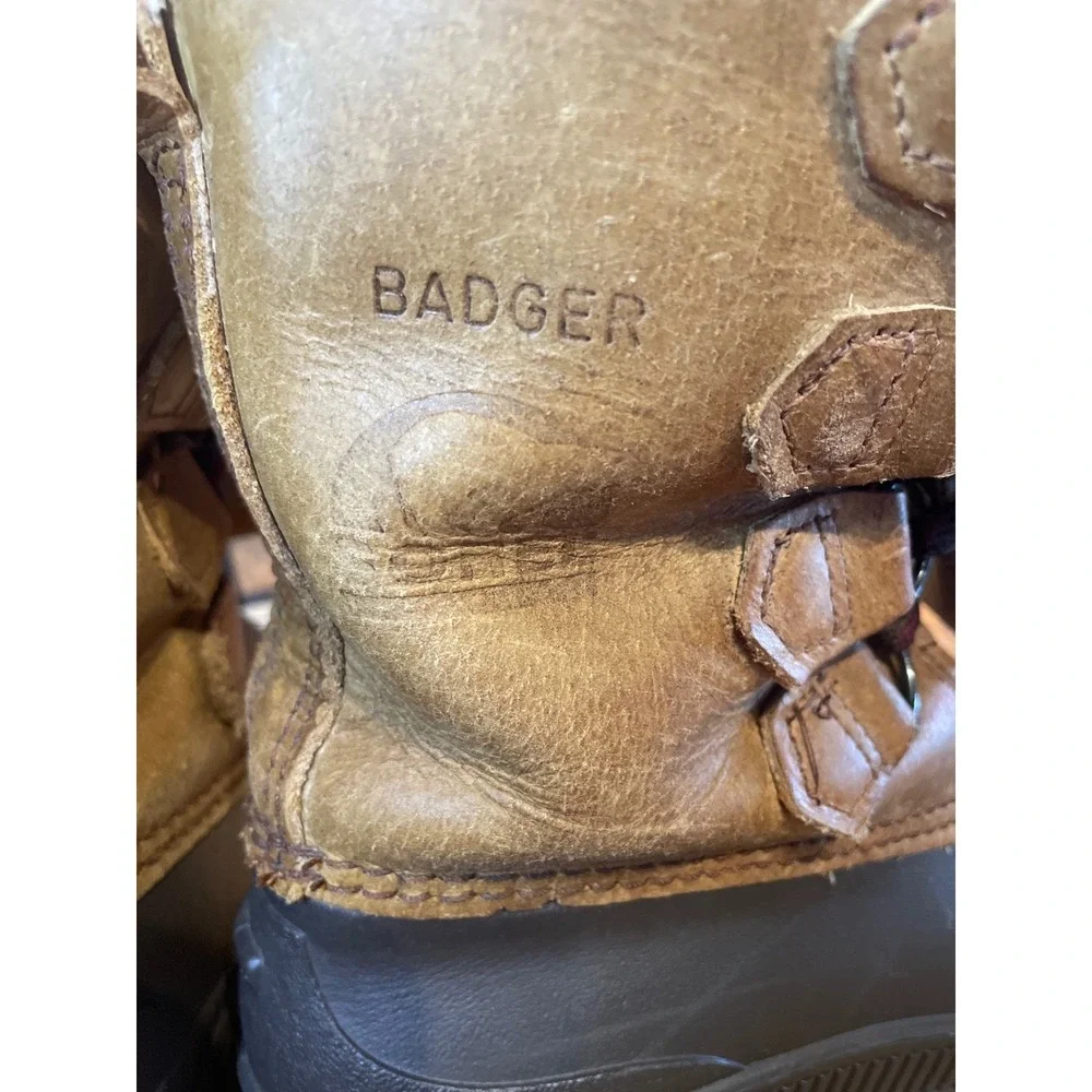 Vintage Sorel Badger Leather Winter Boots Made in Canada Brown Womens Size 6 Ski